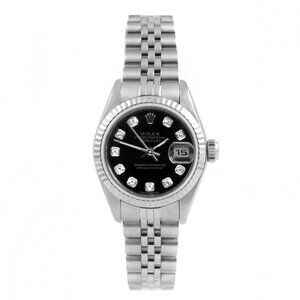 Rolex Ladies 6919 Datejust 26mm black diamond jubilee steel
